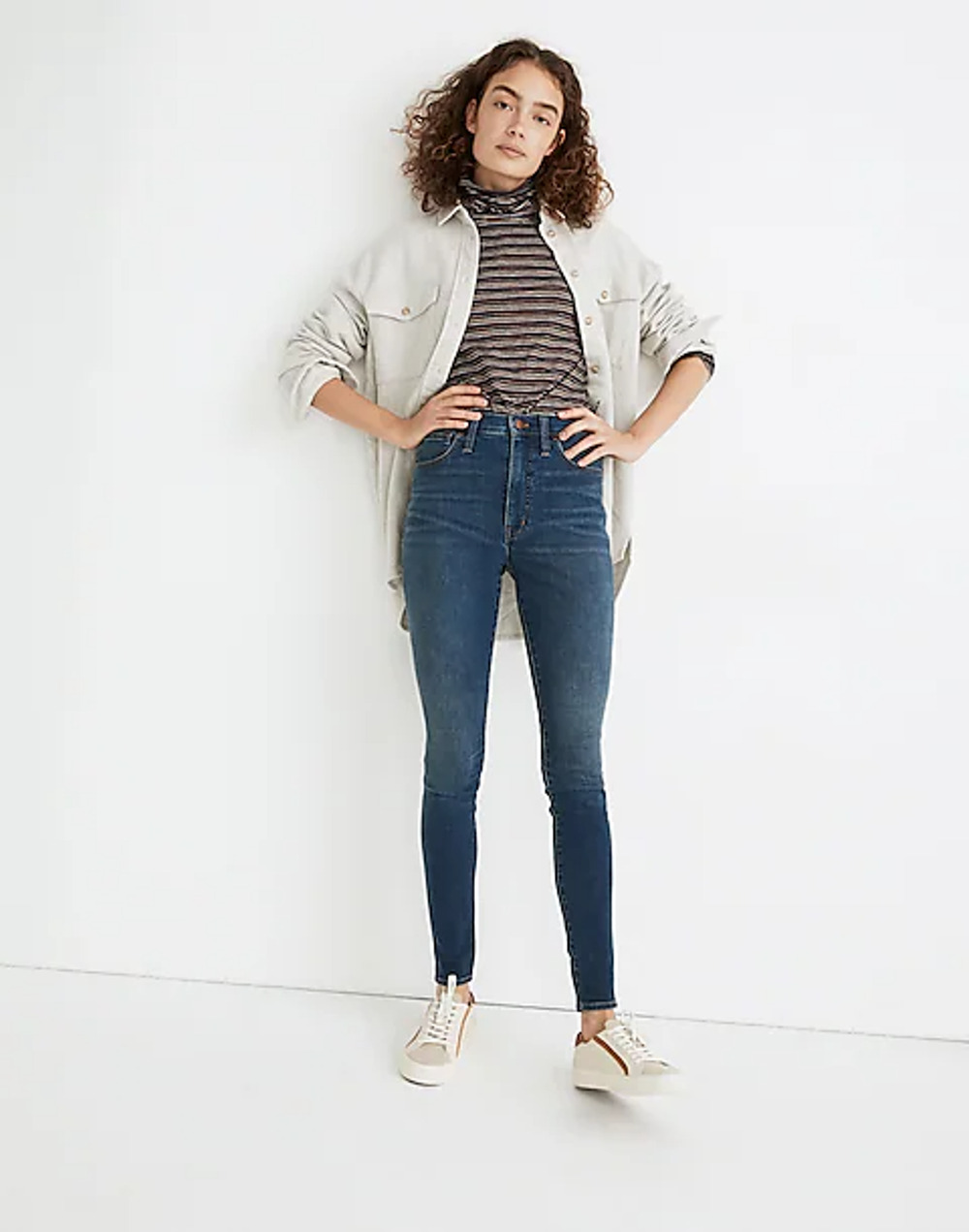Madewell Womens 10" Stretch High Rise Roadtripper Denim Jeans Blue Size 25